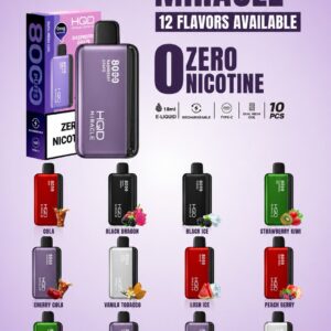 HQD Miracle 8000 Puffs Zero Nicotine (0mg) vape