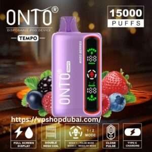 ONTO Tempo 15000 Puffs 5% Disposable Vape in Dubai. UAE 2 ONTO Tempo 15000 Puffs 5% Disposable Vape