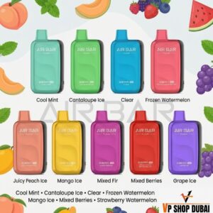 Air Bar Flow 30000 Puffs Disposable Vape with rechargeable battery, mesh coil system, and smart display for premium vaping experience in Dubai UAE