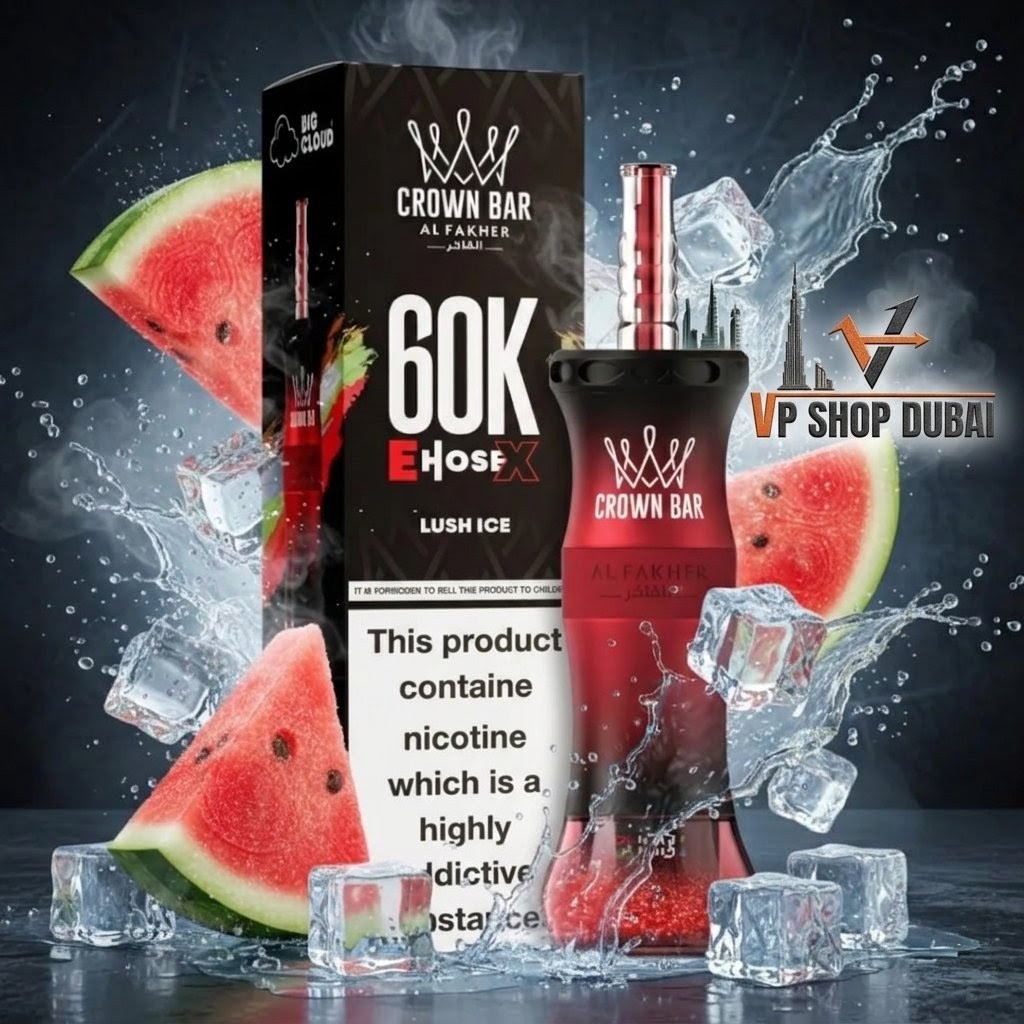 Al Fakher E Hose X 60000 puffs Crown Bar hookah disposable vape in Dubai